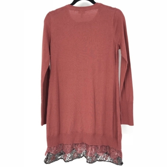 Logo By Lori Goldstein Women's Small S Lace Trim Cashmere Blend Knit Sweater EUC - Picture 2 of 10